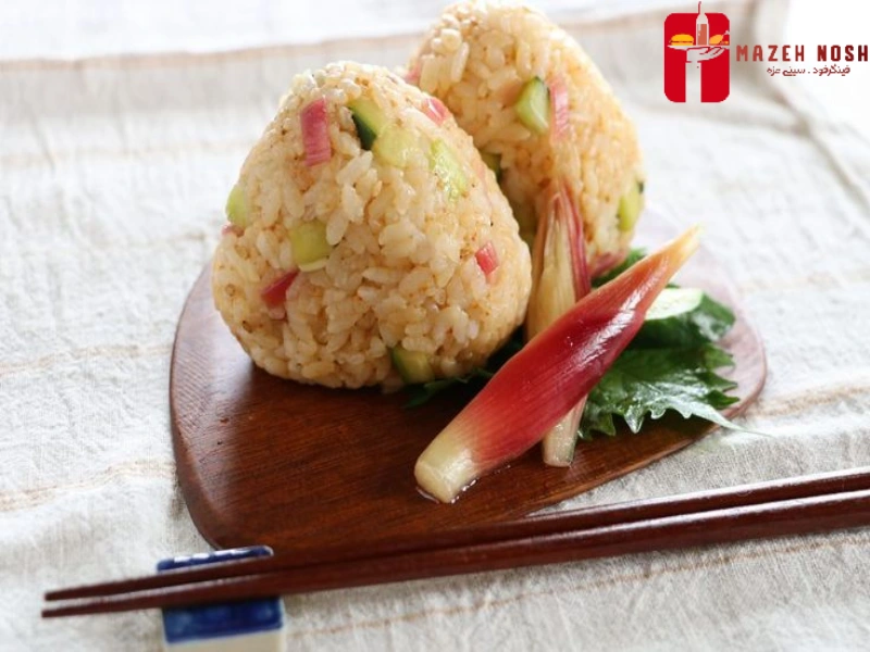 توپک برنجی و سبزیجات