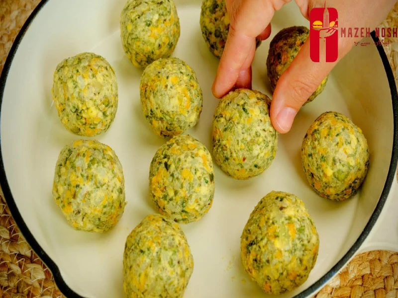 توپک عدس و سبزیجات