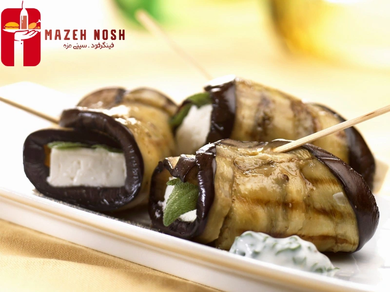 رول بادمجان و پنیر - فروشگاه مزه نوش