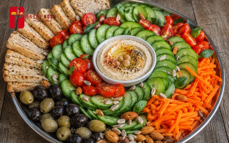 طرز-تهیه-سینی-مزه-رژیمی-حمص