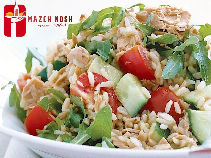 تن ماهی و برنج سرد