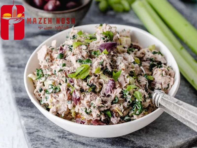 تن ماهی و ریحون و پنیر