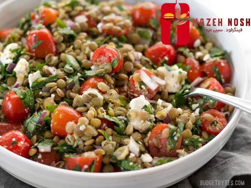 تن ماهی و عدس