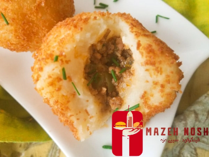 توپک سیب زمینی با گوشت