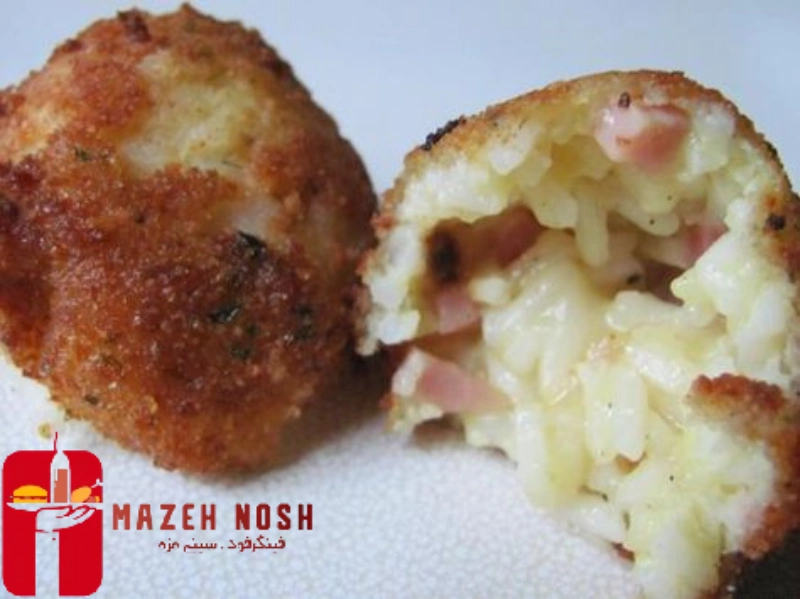 توپک سیب زمینی و و ژامبون