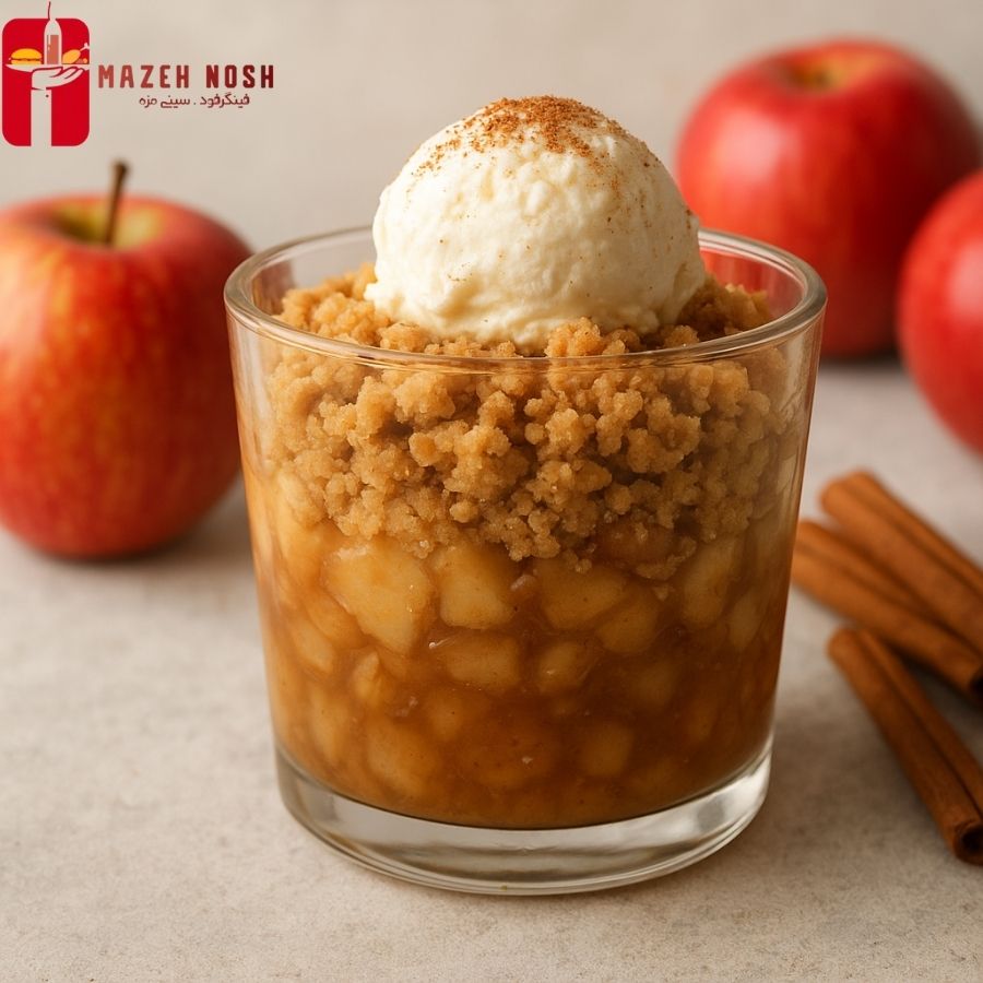 دسر-لیوانی-سیب-و-دارچین