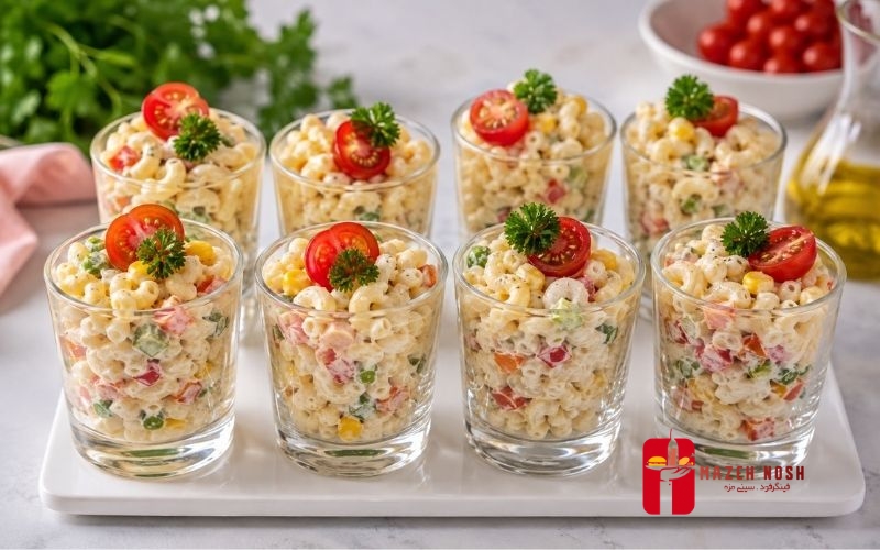 طرز-تهیه-شات-سالاد-ماکارونی